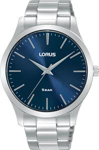Lorus RRX65HX9 Horloge staal zilverkleurig-blauw 40 mm