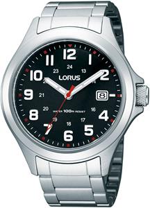 Lorus RXH01IX5 Horloge staal zilverkleurig-zwart 42 mm