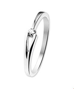 Tft Ring Diamant 0.07 Ct. Witgoud