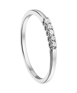 Tft Ring Diamant 0.10ct H SI Witgoud