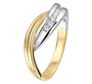 Tft Ring Diamant 0.08ct H SI Bicolor Goud