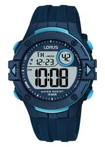 Lorus R2325PX9 Horloge Digitaal siliconen blauw 40 mm