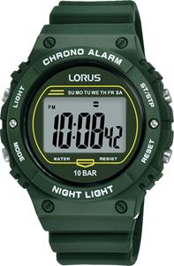Lorus R2309PX9 Horloge Digitaal staal-siliconen groen 40 mm