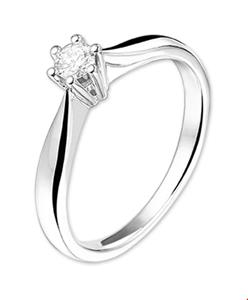 Tft Ring Diamant 0.15ct H SI Witgoud