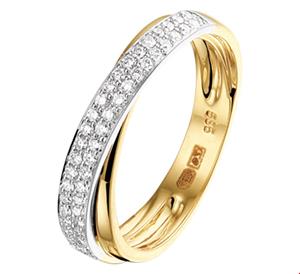 Tft Ring Diamant 0.29ct H SI Bicolor Goud