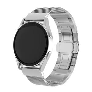 Strap-it OnePlus Watch stalen Milanese band (zilver)