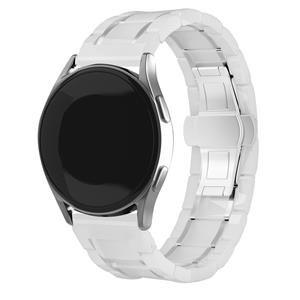 Strap-it Huawei Watch GT Runner keramiek stalen band (wit/zilver)