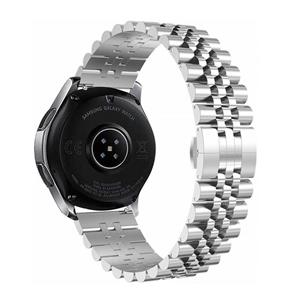Strap-it OnePlus Watch Jubilee stalen band (zilver)