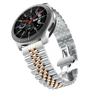 Strap-it Huawei Watch GT 3 46mm Jubilee stalen band (zilver/rosé goud)