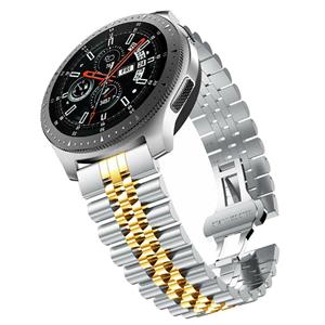 Strap-it Huawei Watch GT 3 46mm Jubilee stalen band (zilver/goud)