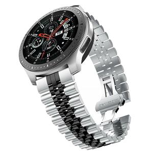 Strap-it Huawei Watch GT 3 46mm Jubilee stalen band (zilver/zwart)