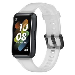 Strap-it Huawei Band 7 siliconen bandje (transparant-wit)