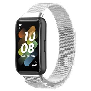 Strap-it Huawei Band 7 Milanese band (zilver)