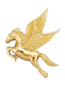 WENZ Hanger Pegasus van verguld zilver Geelgoudkleur