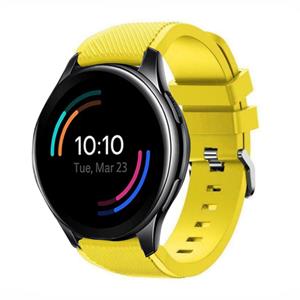 Strap-it OnePlus Watch siliconen band (geel)