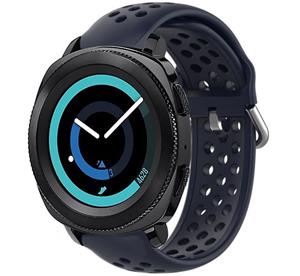 Strap-it Samsung Gear Sport siliconen bandje met gaatjes (donkerblauw)