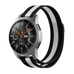 Strap-it Samsung Galaxy Watch Milanese band 46mm (zwart/wit)