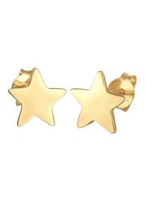 Elli, Ohrringe Stern Astro Trend Filigran 925 Silber in gold, Schmuck für Damen