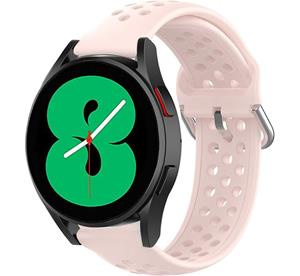 Strap-it Samsung Galaxy Watch 5 - 44mm siliconen bandje met gaatjes (roze)