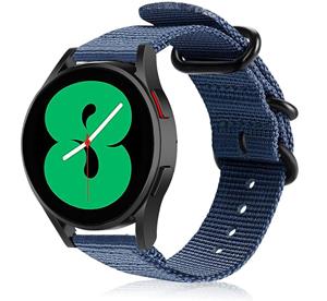 Strap-it Samsung Galaxy Watch 5 - 44mm nylon gesp band (blauw)