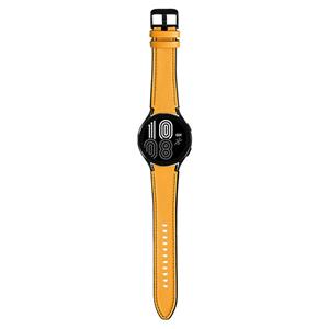 Strap-it Samsung Galaxy Watch 5 - 40mm hybrid leren bandje (geel)