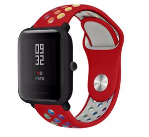 Strap-it Xiaomi Amazfit Bip sport band (kleurrijk rood)