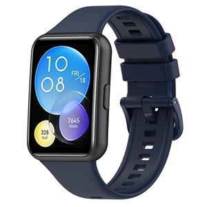 Strap-it Huawei Watch Fit 2 siliconen bandje (donkerblauw)