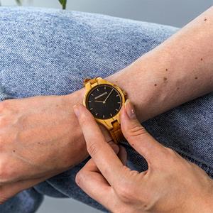 WoodWatch Houten Horloge Northern Sky - Light Brown Cactus