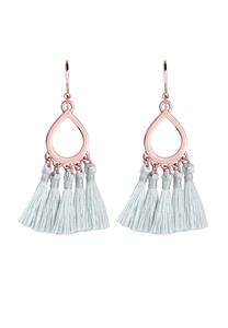 Elli, Ohrringe Hänger Tassel Quaste Tropfen Festival 925 Silber in gelb, Schmuck für Damen