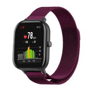 Strap-it Xiaomi Amazfit GTS Milanese band (paars)