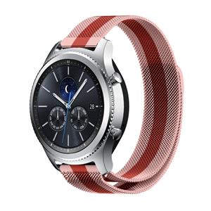 Strap-it Samsung Gear S3 Milanese band (rood/roze)