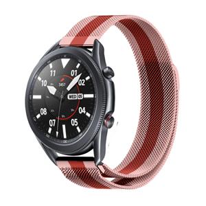 Strap-it Samsung Galaxy Watch 3 Milanese band 45mm (rood/roze)