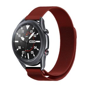 Strap-it Samsung Galaxy Watch 3 Milanese band 45mm (rood)