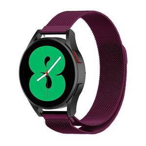 Strap-it Samsung Galaxy Watch 4 - 44mm Milanese band (paars)