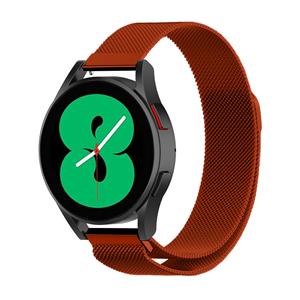 Strap-it Samsung Galaxy Watch 4 - 44mm Milanese band (rood)