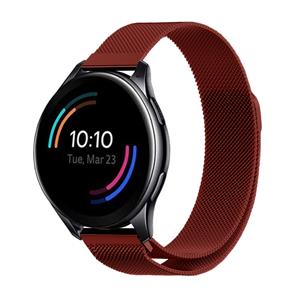 Strap-it OnePlus Watch Milanese band (rood)