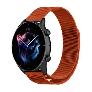 Strap-it Amazfit GTR 3 (Pro) Milanese band (oranje)