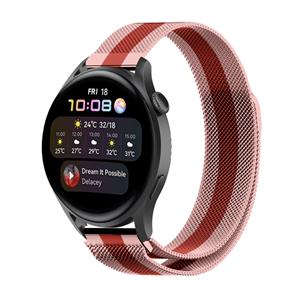 Strap-it Huawei Watch 3 (Pro) Milanese band (rood/roze)