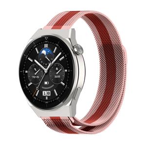 Strap-it Huawei Watch GT 3 Pro 46mm Milanese band (rood/roze)