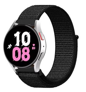 Strap-it Samsung Galaxy Watch 5 - 40mm nylon band (zwart)