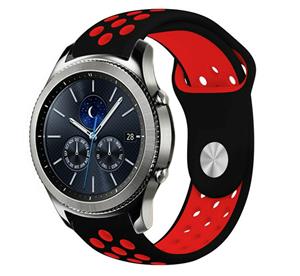 Strap-it Samsung Gear S3 sport band (zwart/rood)