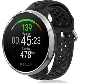 Strap-it Polar Unite siliconen bandje met gaatjes (zwart)