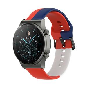 Strap-it Huawei Watch GT 2 Pro triple sport band (rood-wit-blauw)