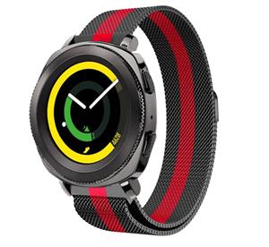Strap-it Samsung Gear Sport Milanese band (zwart/rood)