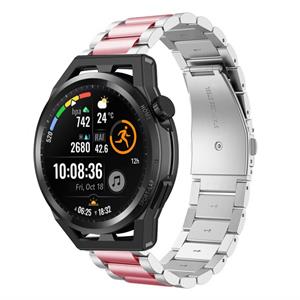Strap-it Huawei Watch GT Runner stalen band (zilver/roze)