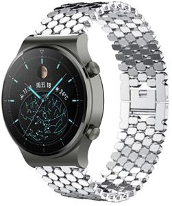 Strap-it Huawei Watch GT 2 Pro stalen vis band (zilver)