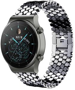 Strap-it Huawei Watch GT 2 Pro stalen vis band (zwart)