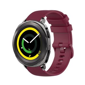 Strap-it Samsung Gear Sport Luxe Siliconen bandje (donkerrood)