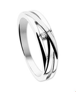 Tft Ring Diamant 0.03ct H SI Witgoud