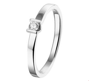 Tft Ring Diamant 0.075ct H SI Witgoud Palladium